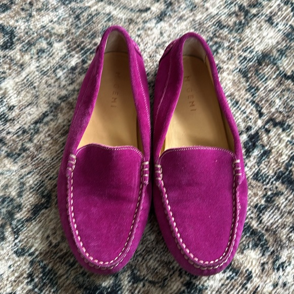 M.Gemi The Felize suede fuchsia loafer size 38.5 - Picture 3 of 8